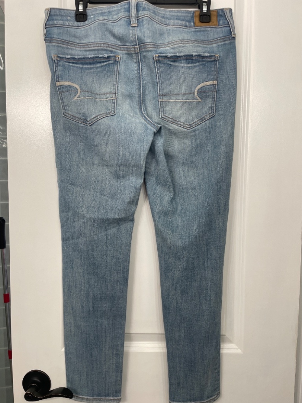 American Eagle - light blue Super Super Stretch X Woman’s Jeans, size 12 Short - Picture 2 of 7